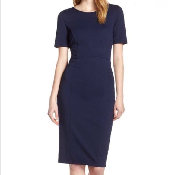 Ali & Jay Luck Be A Lady Navy  Blue Sheath Mini Dress NEW - Picture 2 of 8